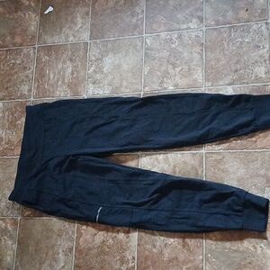 Athleta black tights Joggers pants leggings side zipper  size small